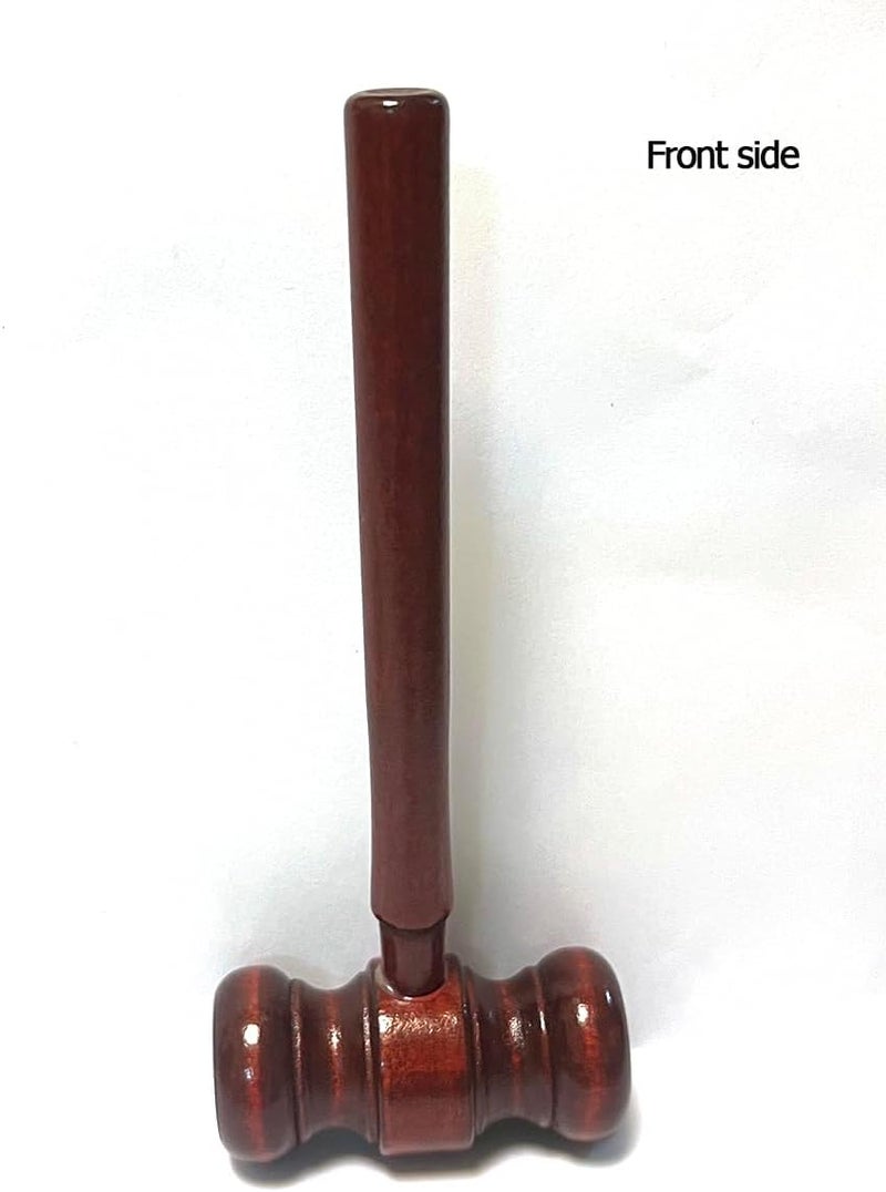 Aliotech Wooden Courtroom Gavel Judge Gavel Costume Accessory Justice Costume Accessories Props for Auction Sale Using Only - Image 3